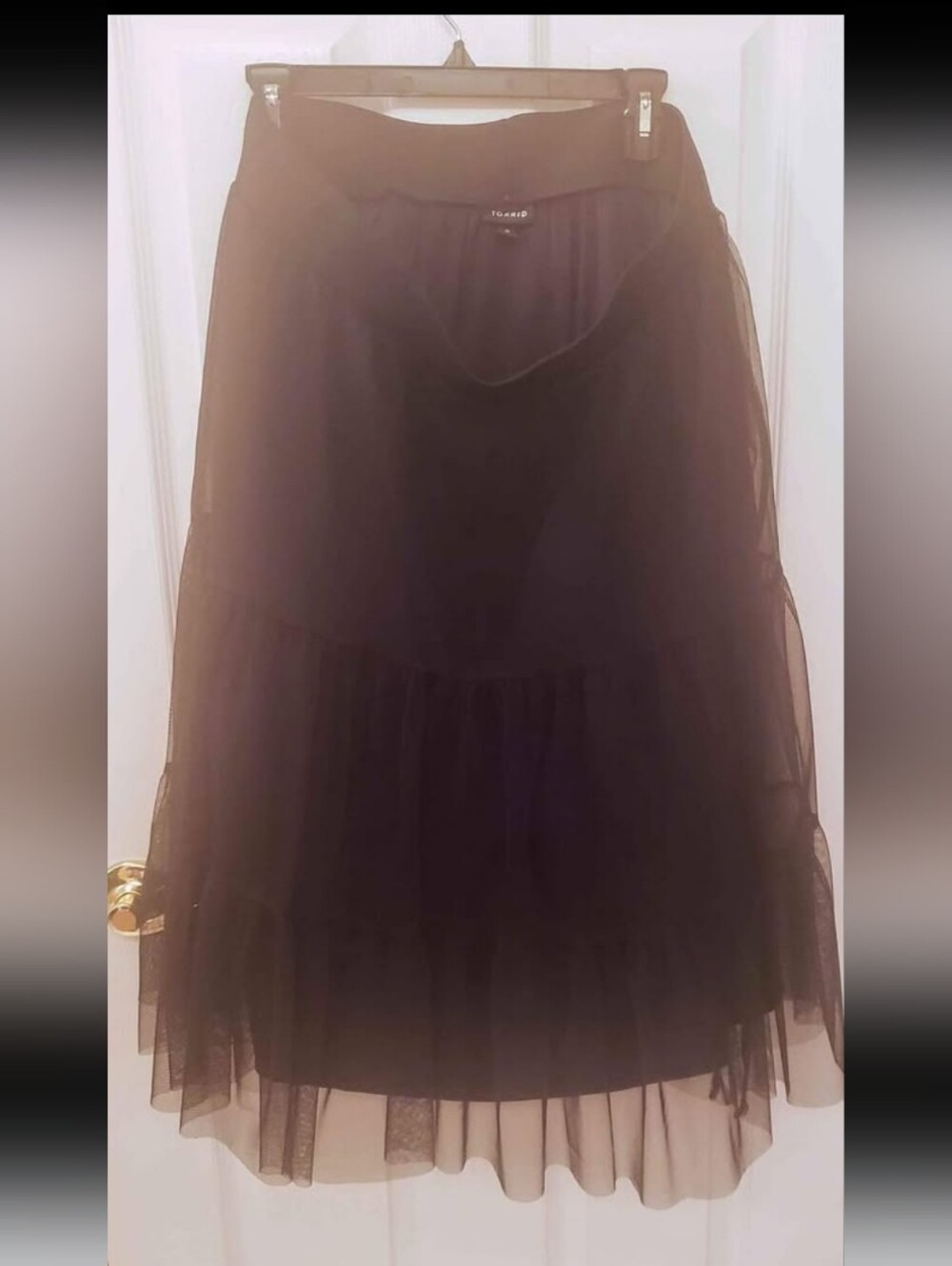 Torrid Black Tiered Tulle Midi Skirt